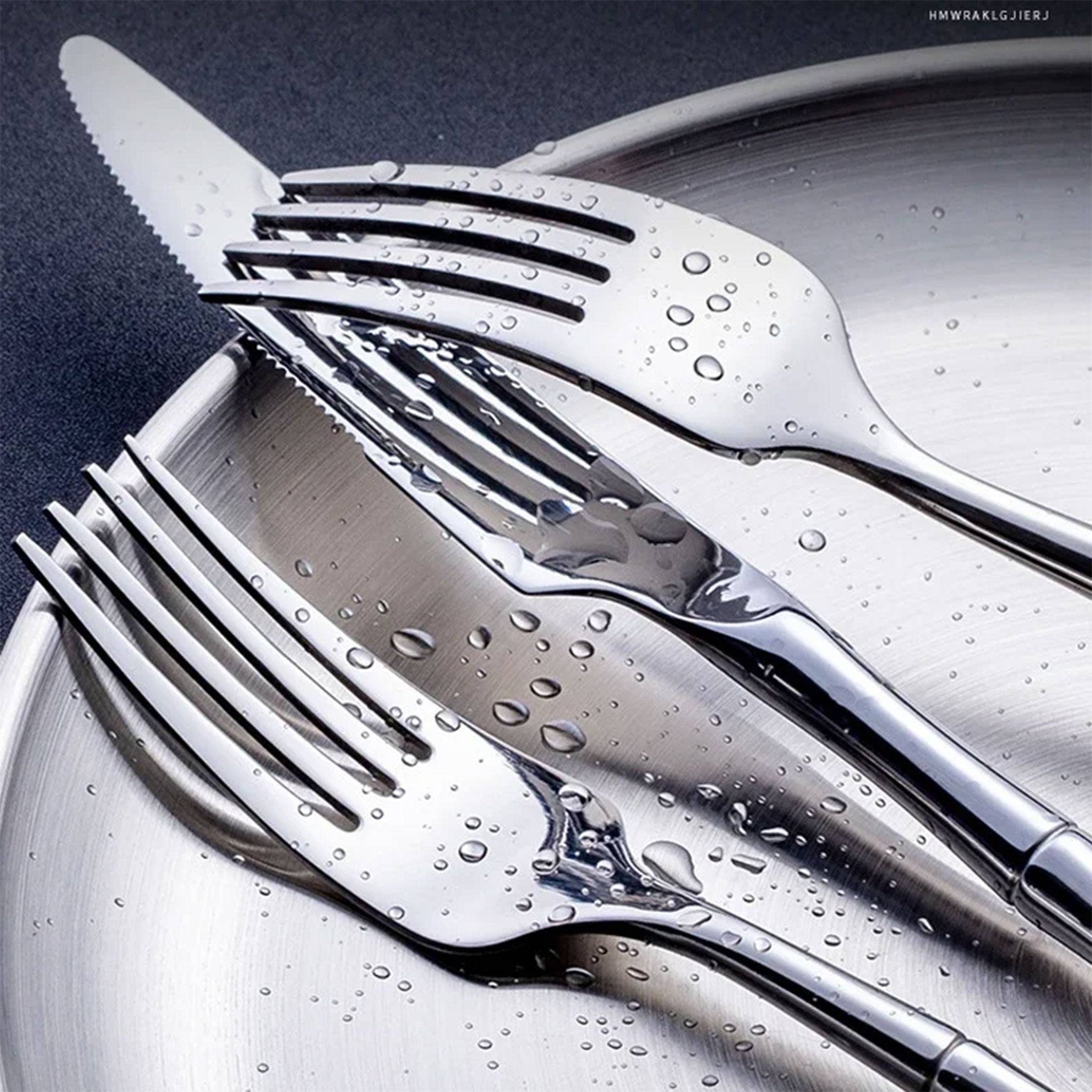 304 Stainless Steel Cutlery Set with Bamboo Handles – Forks & Spoons