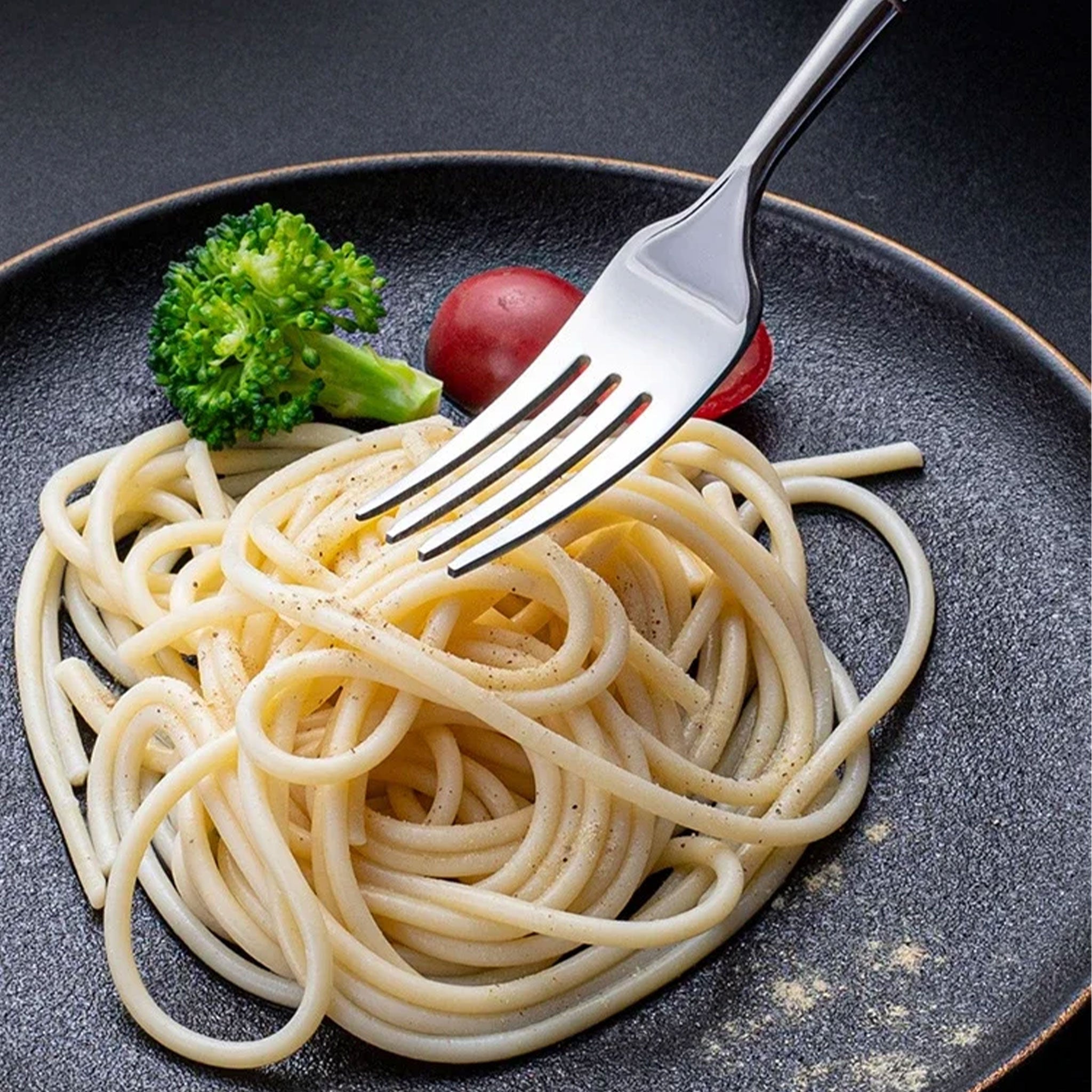 304 Stainless Steel Cutlery Set with Bamboo Handles – Forks & Spoons