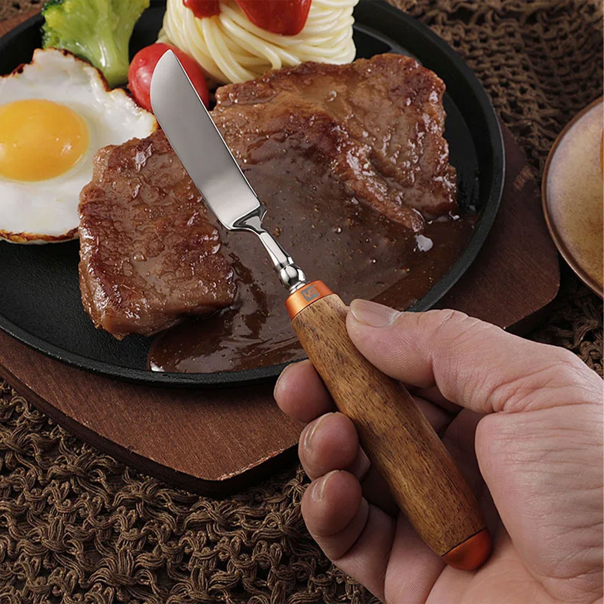 304 Stainless Steel Cutlery Set with Rosewood Handles – Knives, Forks & Spoons