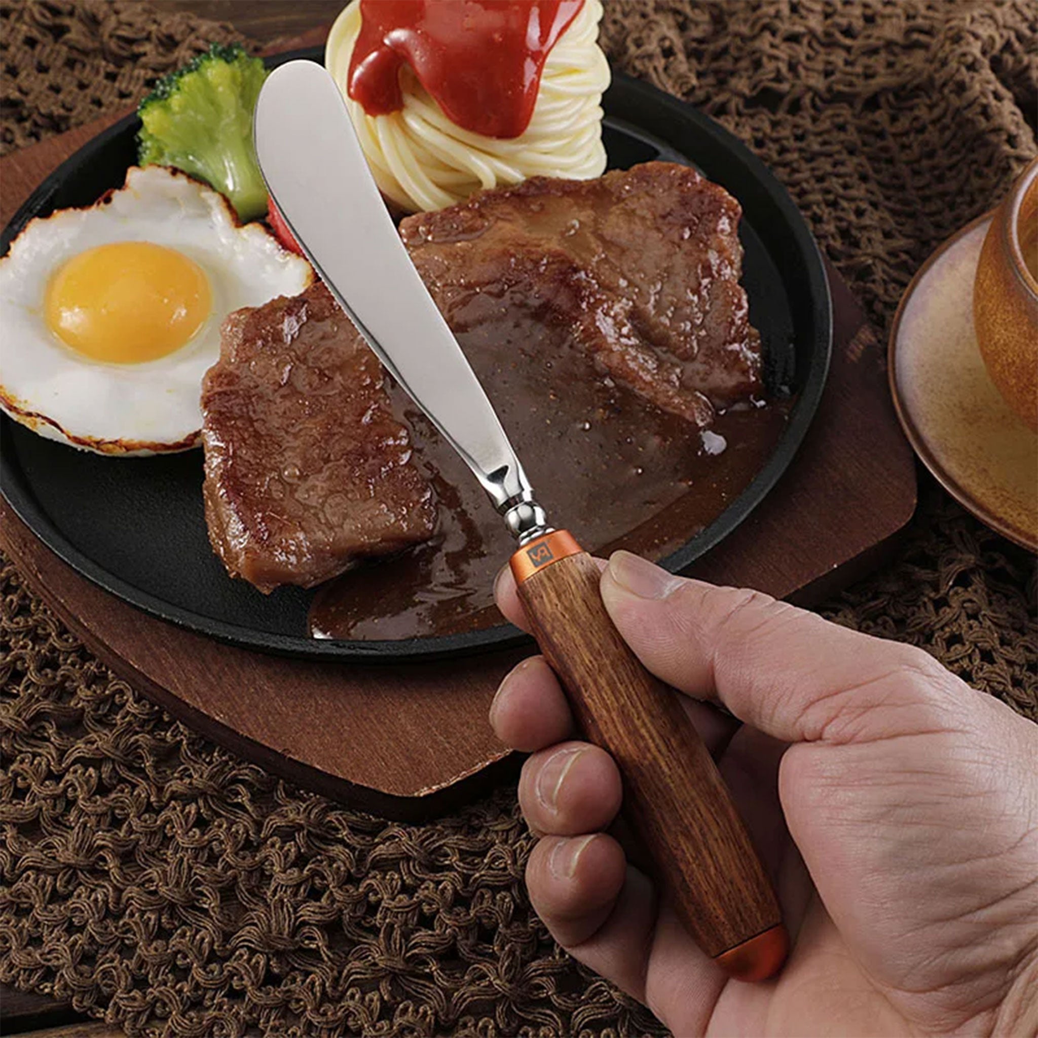 304 Stainless Steel Cutlery Set with Rosewood Handles – Knives, Forks & Spoons