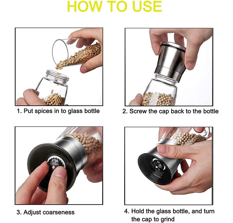 304 Stainless Steel Manual Pepper Grinder