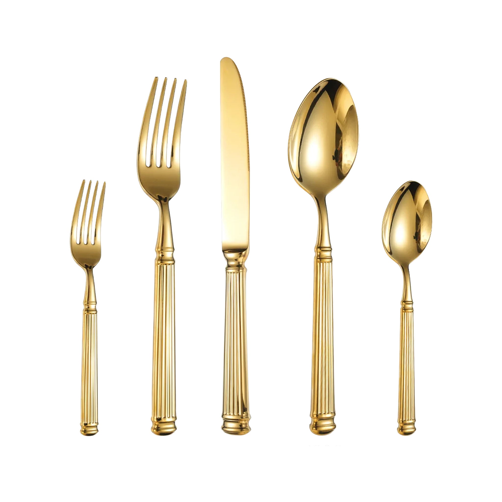 304 Stainless Steel Roman Column Flatware Set