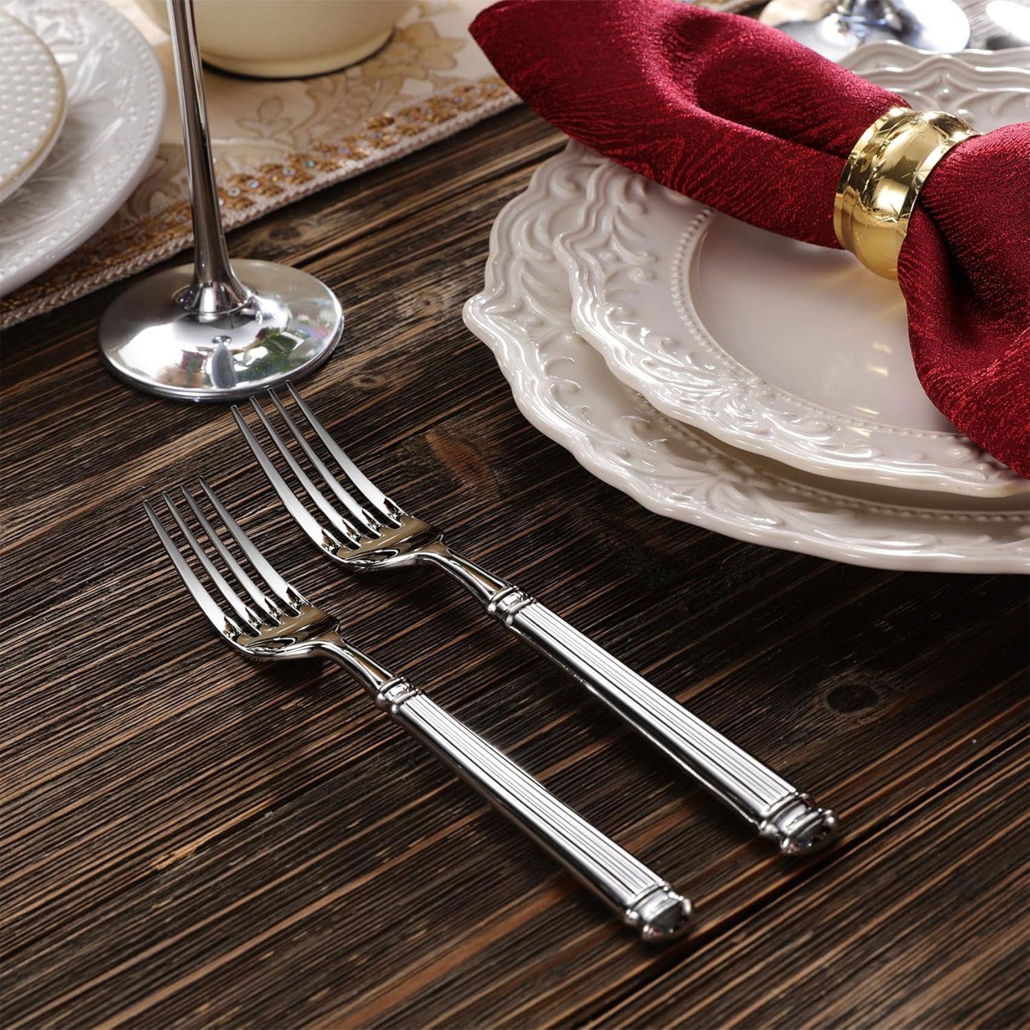 304 Stainless Steel Roman Column Flatware Set