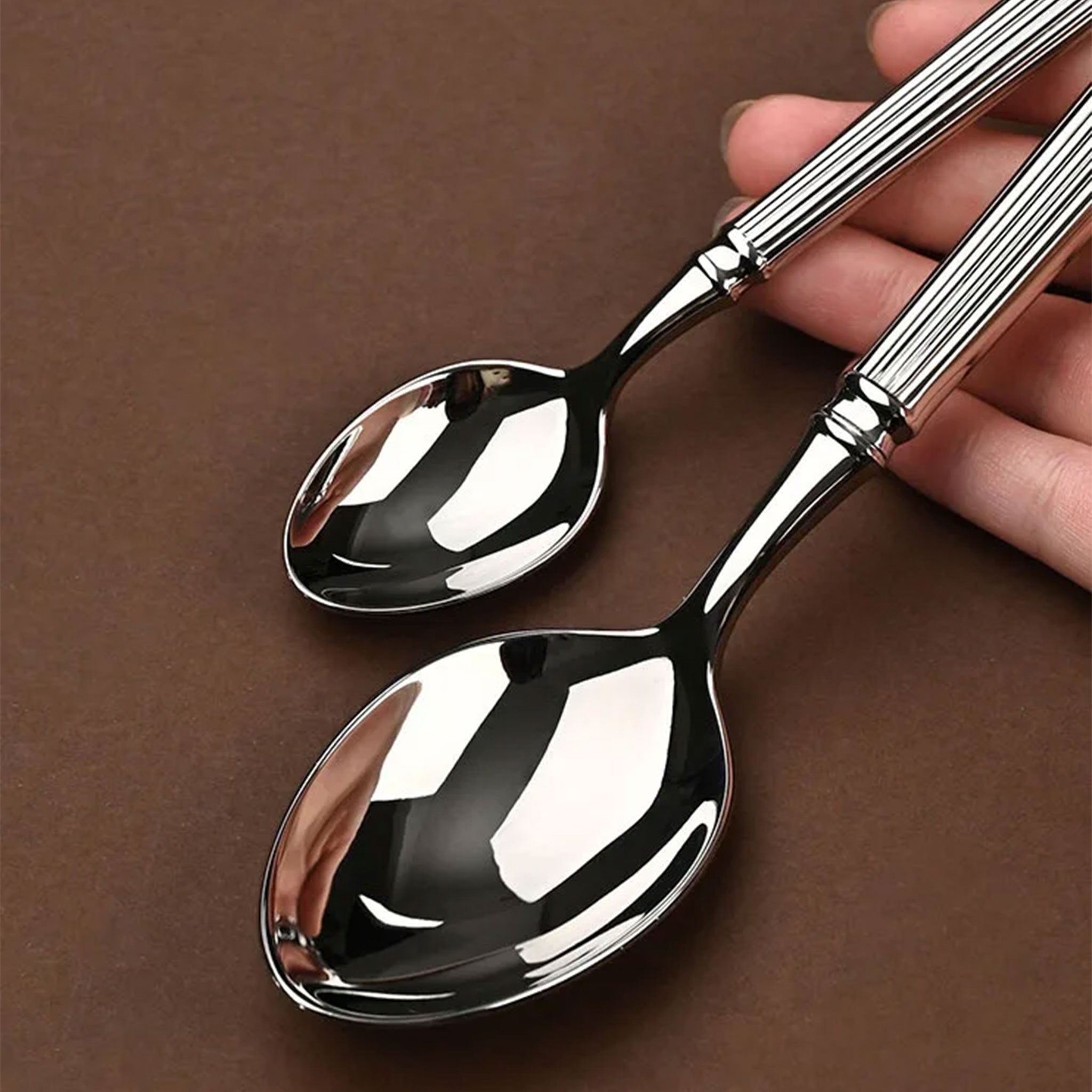 304 Stainless Steel Roman Column Flatware Set