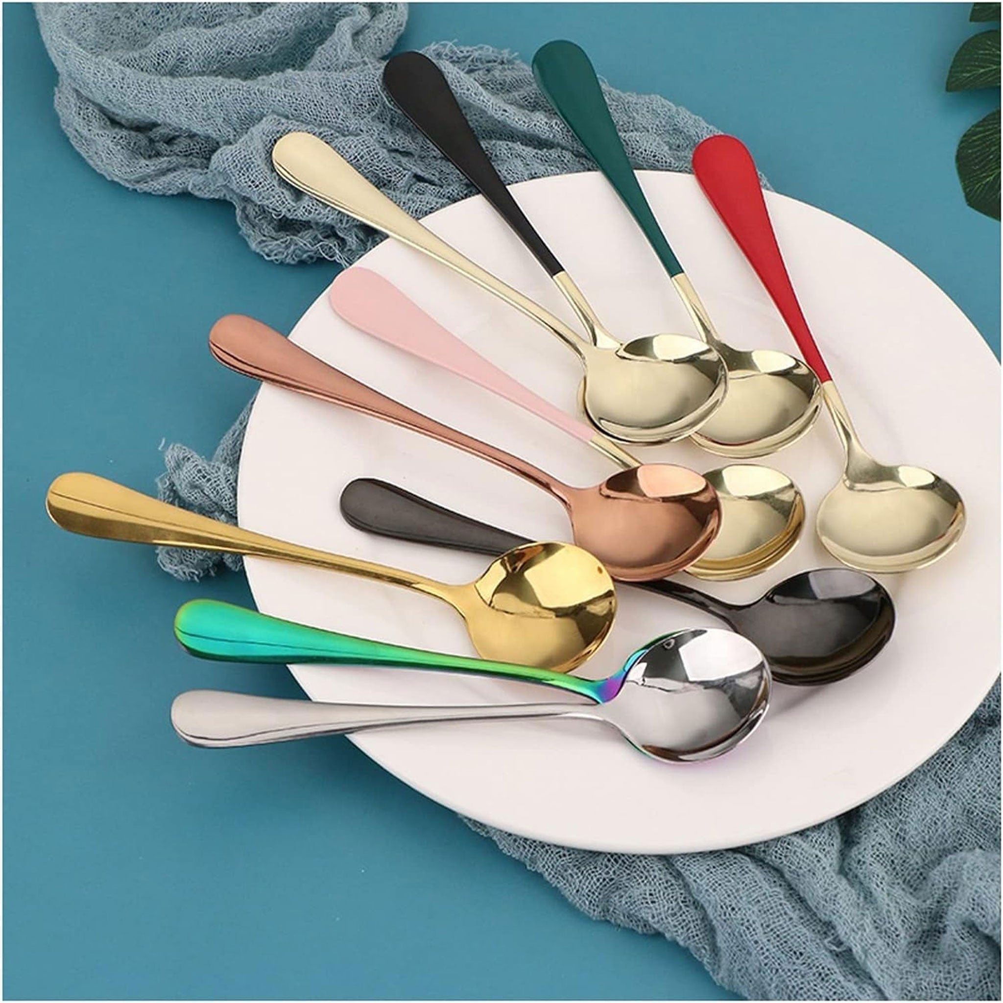 304 Stainless Steel Round Head Dessert & Coffee Spoon