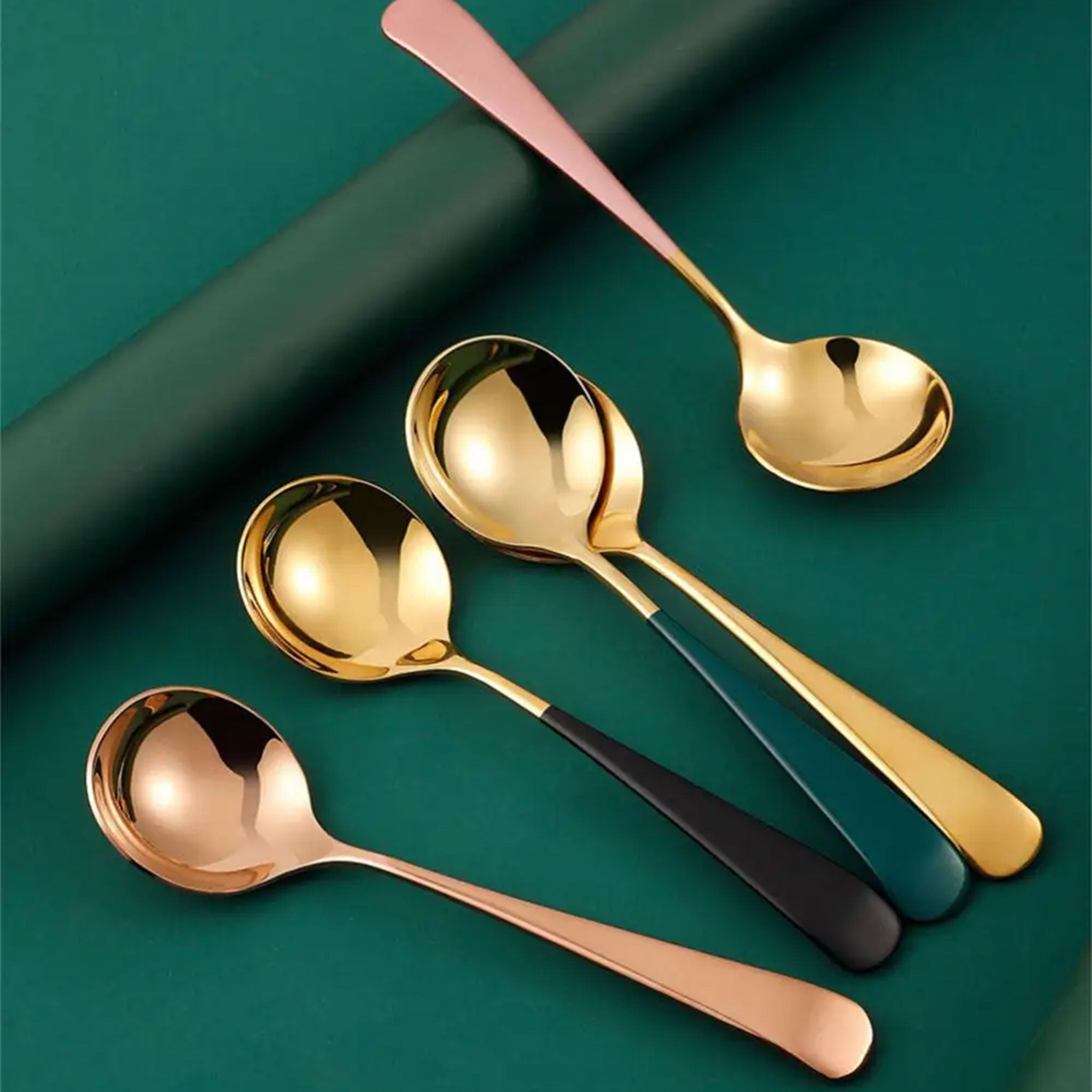 304 Stainless Steel Round Head Dessert & Coffee Spoon