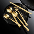 304 Stainless Steel Spoon Fork Chopsticks Sets Cutlery Teaspoons Home Tableware Kitchen Dinner Full Table Service wiktra