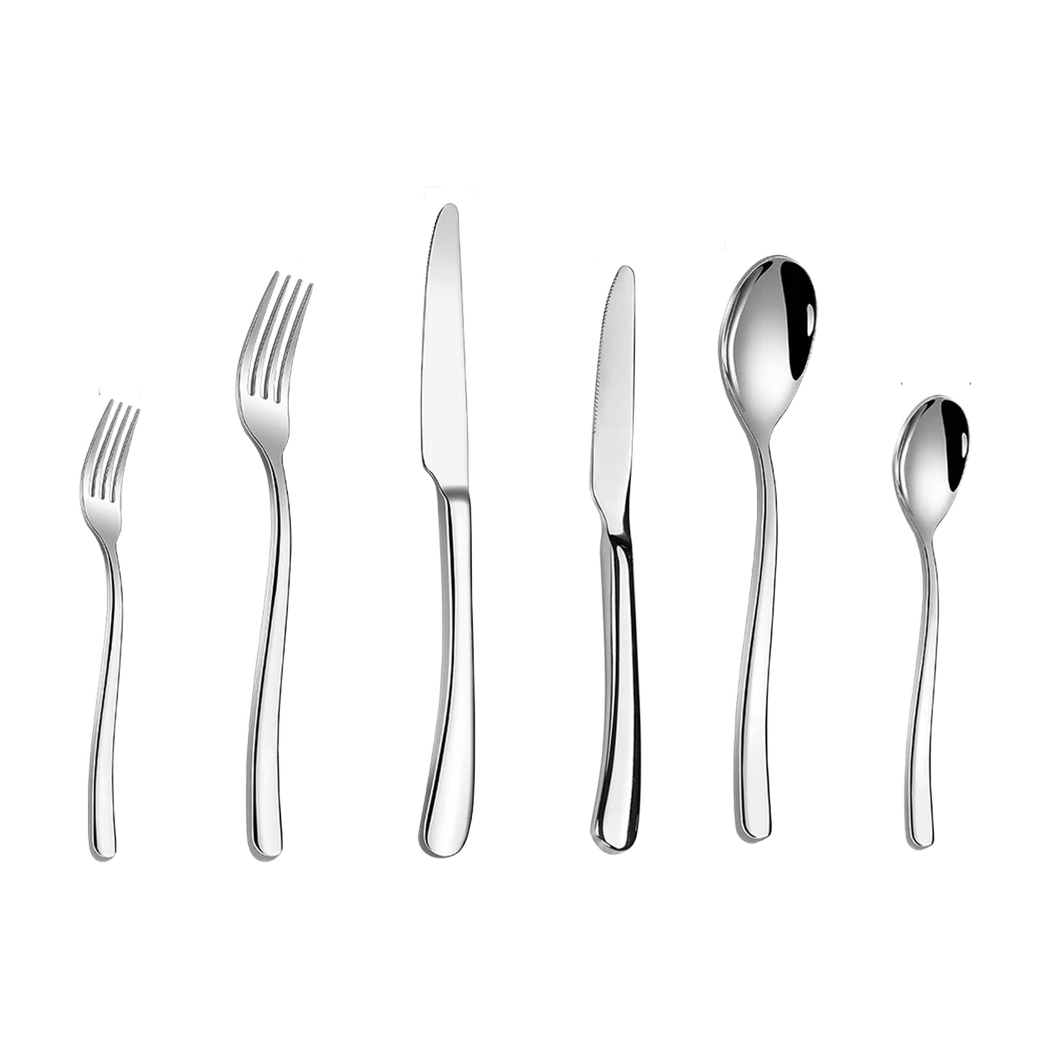 304 Stainless Steel Thickened Cutlery Set – Knife, Fork & Spoon