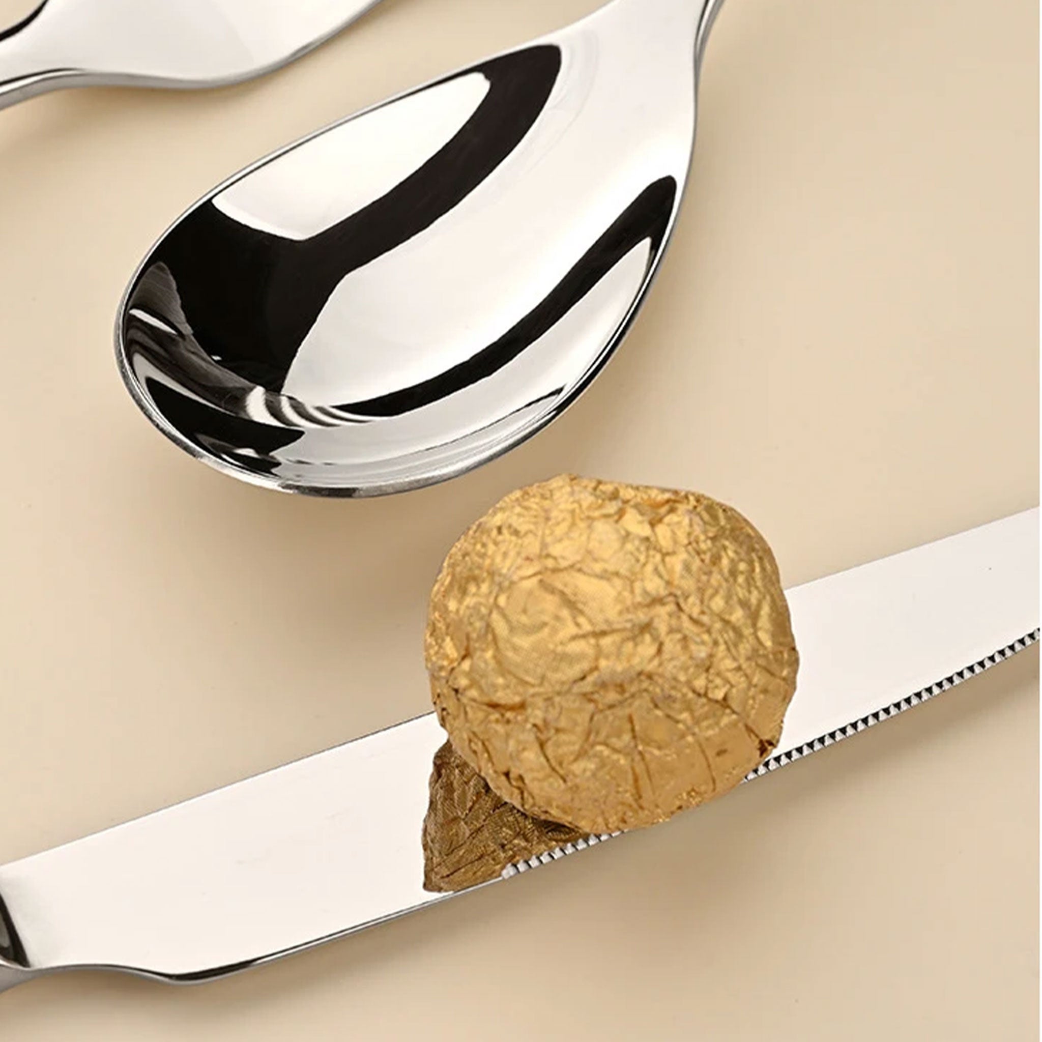 304 Stainless Steel Thickened Cutlery Set – Knife, Fork & Spoon
