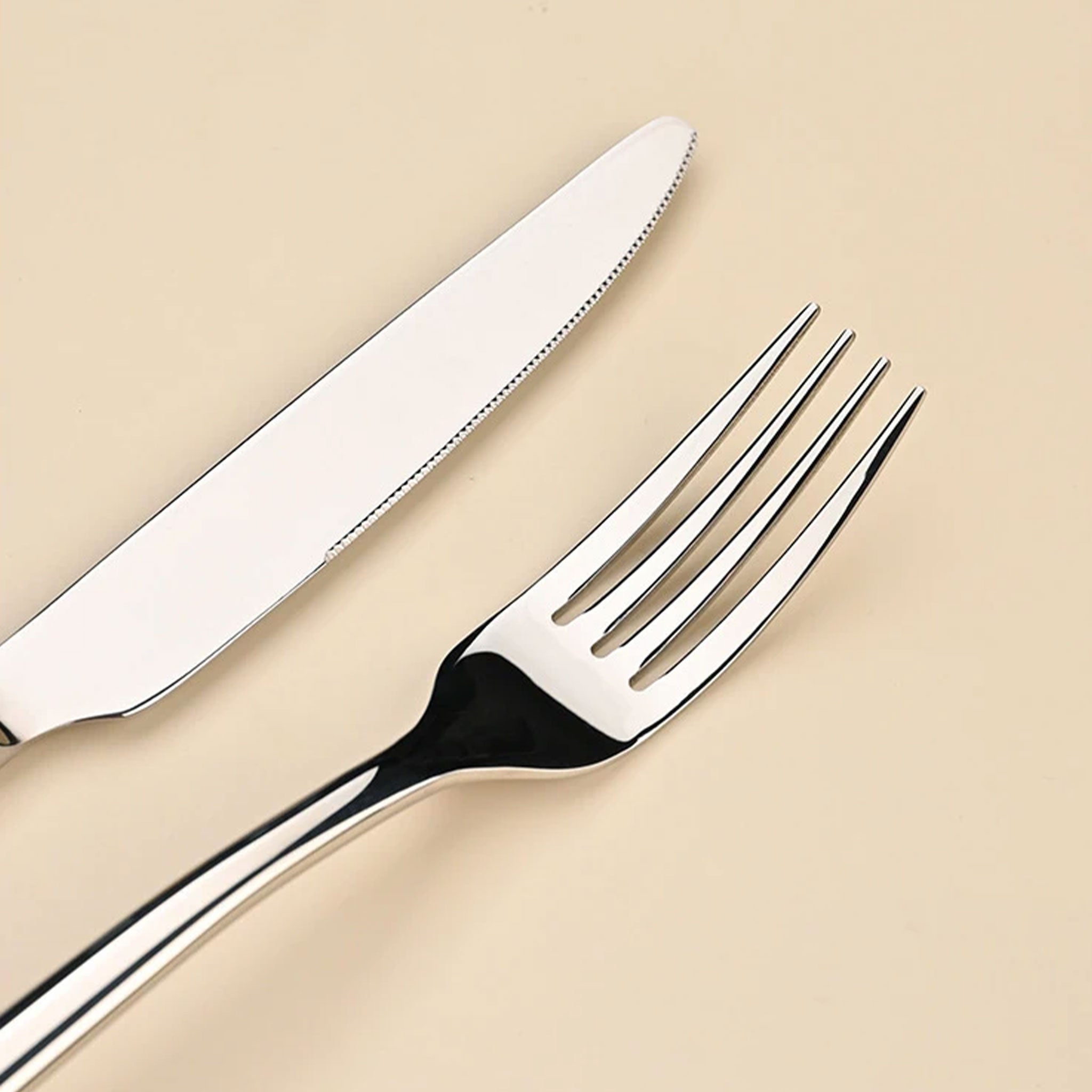304 Stainless Steel Thickened Cutlery Set – Knife, Fork & Spoon