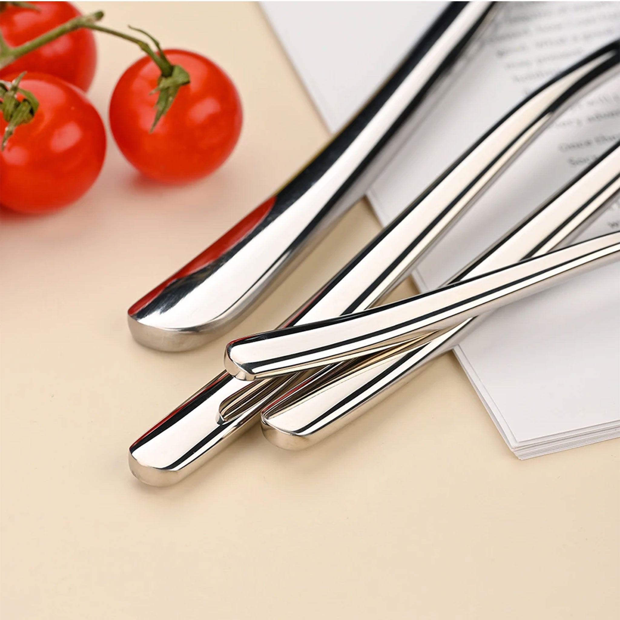304 Stainless Steel Thickened Cutlery Set – Knife, Fork & Spoon