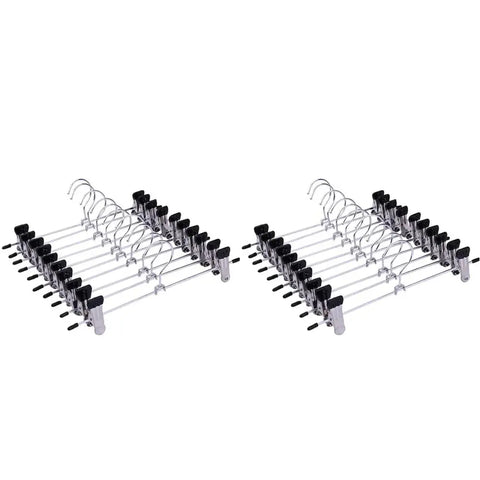 10/20/30PCs Stainless Steel Dress Hanger Pants Clip Clothes Racks Wardrobe Storage Organizer Coat Pants Tongs Skirt Hanger