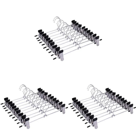 10/20/30PCs Stainless Steel Dress Hanger Pants Clip Clothes Racks Wardrobe Storage Organizer Coat Pants Tongs Skirt Hanger