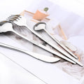 Silver Dinnerware Set 5/6/30Pcs Cutlery Set Stainless Steel Flatware Cake Fruit Fork Kitchen Knife Forks Spoon Tableware Set wiktra