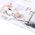 Silver Dinnerware Set 5/6/30Pcs Cutlery Set Stainless Steel Flatware Cake Fruit Fork Kitchen Knife Forks Spoon Tableware Set wiktra