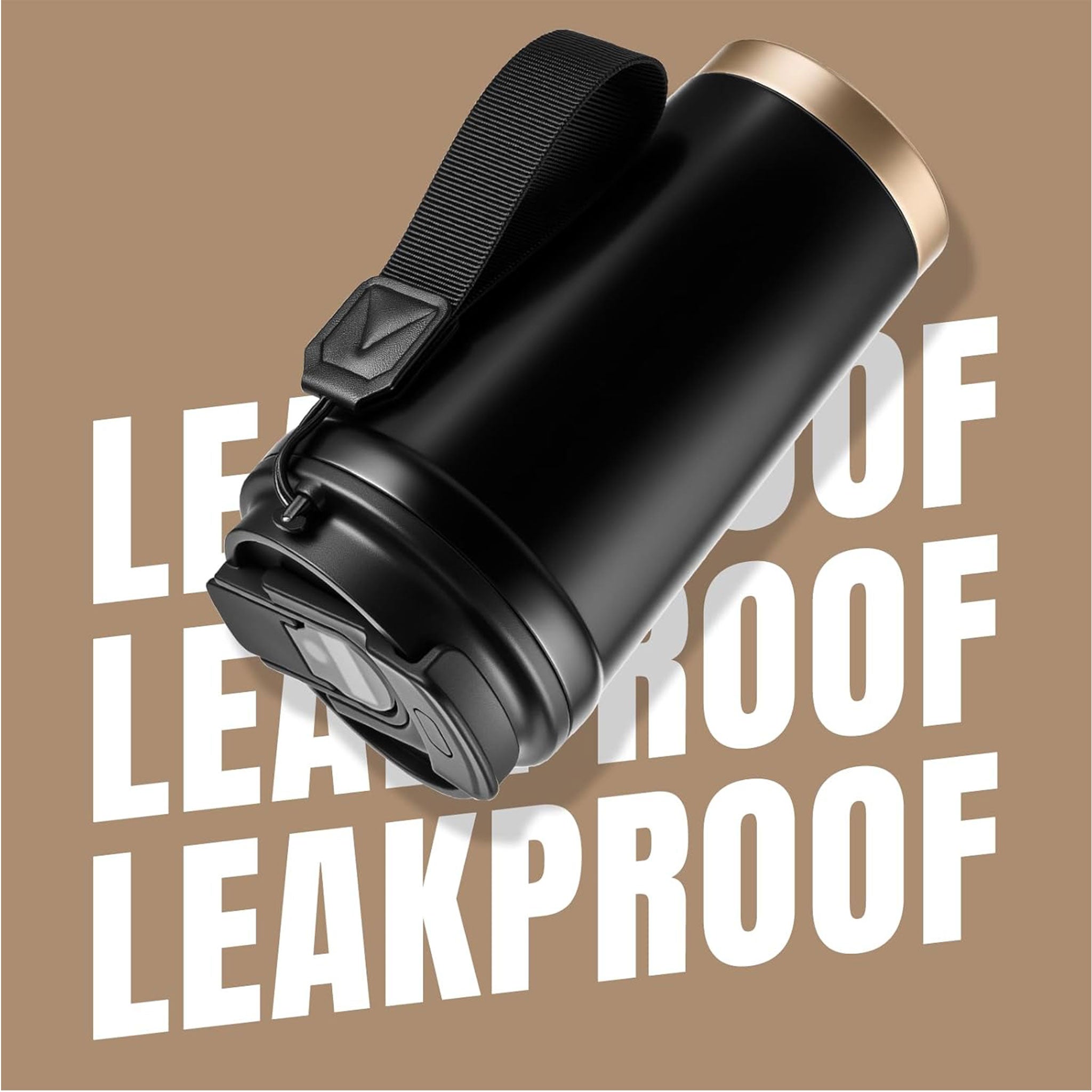 316 Stainless Steel Portable Thermos Coffee Cup with Lid & Straw