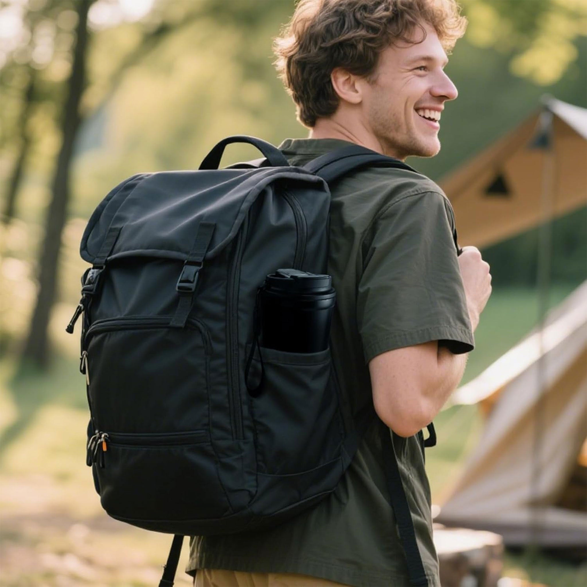 316 Stainless Steel Portable Thermos Coffee Cup with Lid & Straw