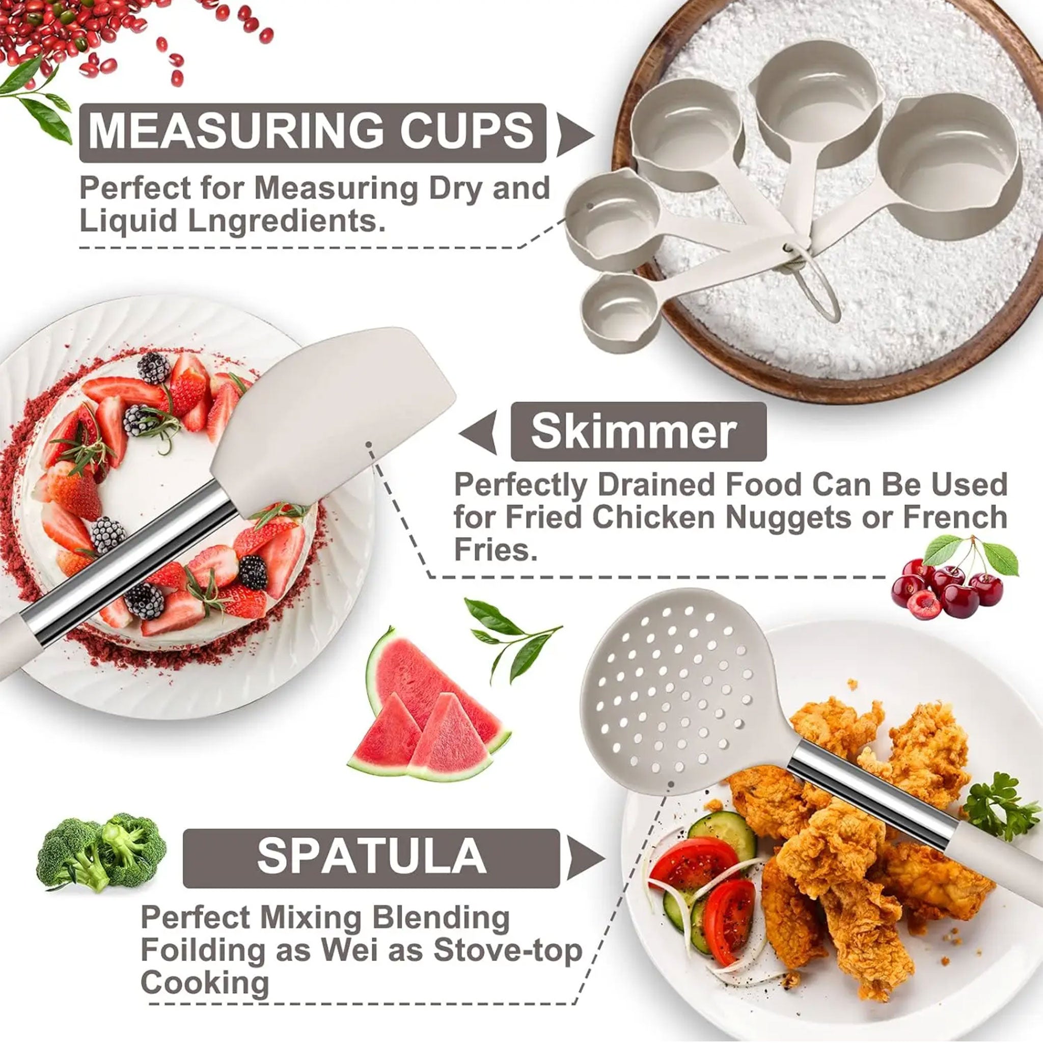 33-Piece Silicone Kitchen Utensils Set – Non-Stick Cooking Tools