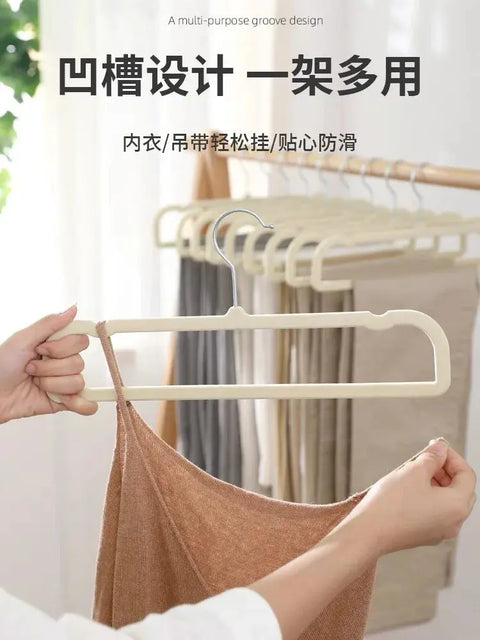 35CM ABS flocking non-slip hanger clothing store finishing without trace storage household clothes hanging magic clothes hanger wiktra