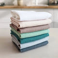 35x35cm Square Waffle Dish Towel Household Kitchen Plain Cotton Thickened Cleaning Cloth Absorbent Dishcloth - Wiktra