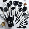 15/27/37Pcs Silicone Cooking Utensils Set Nonstick Cookware Heat Resistant Stainless Steel Handle Kitchen Tools Kitchenware wiktra