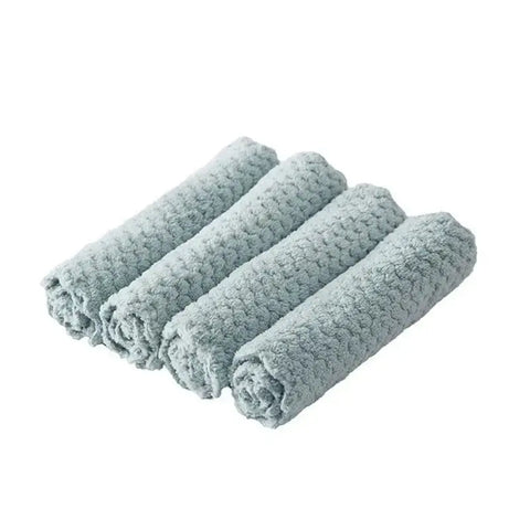 3PCS Coral Fleece Dishcloths Thickened Kitchen Cleaning Towel Absorbent Non-stick Oil Microfiber Rag Pan Pot Dish Wipe Cloth