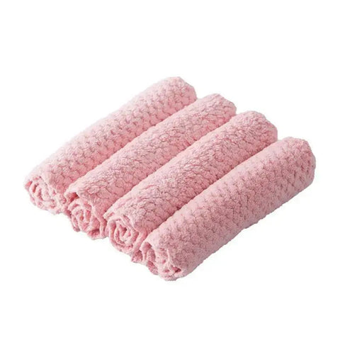 3PCS Coral Fleece Dishcloths Thickened Kitchen Cleaning Towel Absorbent Non-stick Oil Microfiber Rag Pan Pot Dish Wipe Cloth