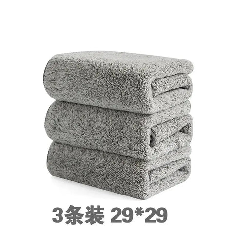 1/3Pcs Bamboo Charcoal Dishcloth Microfiber Kitchen Towel Thickened Absorbent Non-stick Oil Rags Home Cleaning Dishcloth