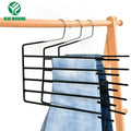 3Pcs Pants Rack 4 Layer Multi-functional Clothes Trousers Towel Hanger Bedroom Closet Organizer Wardrobe Storage Metal Dipping wiktra