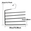 3Pcs Pants Rack 4 Layer Multi-functional Clothes Trousers Towel Hanger Bedroom Closet Organizer Wardrobe Storage Metal Dipping wiktra