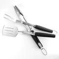 3Pcs Stainless Steel Grill Accessories Tools Barbecue Fork Tongs Spatula Portable Multifunction BBQ Tools Kitchen Tools wiktra