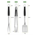 3Pcs Stainless Steel Grill Accessories Tools Barbecue Fork Tongs Spatula Portable Multifunction BBQ Tools Kitchen Tools wiktra