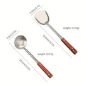 1/3pcs thickened stainless steel cooking iron spatula, kitchen non-stick pan special frying spoon, household kitchenware set wiktra