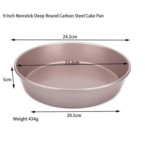 4-10.5 Inch Round Shape Nonstick Carbon Steel Pie Pan Pizza Holding Plate Cookie Biscuit Baking Sheet DIY Kitchen Oven Gadgets