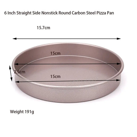 4-10.5 Inch Round Shape Nonstick Carbon Steel Pie Pan Pizza Holding Plate Cookie Biscuit Baking Sheet DIY Kitchen Oven Gadgets