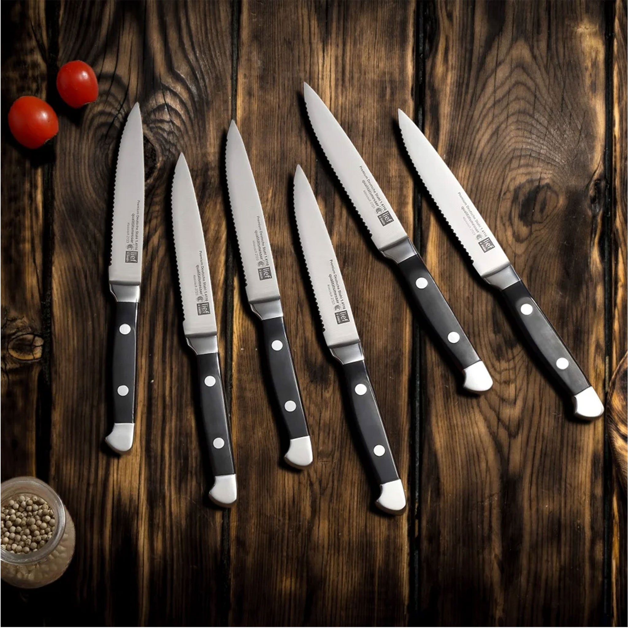 4/6/8-Piece Stainless Steel Steak Knife & Fork Set – Polished Handle Tableware