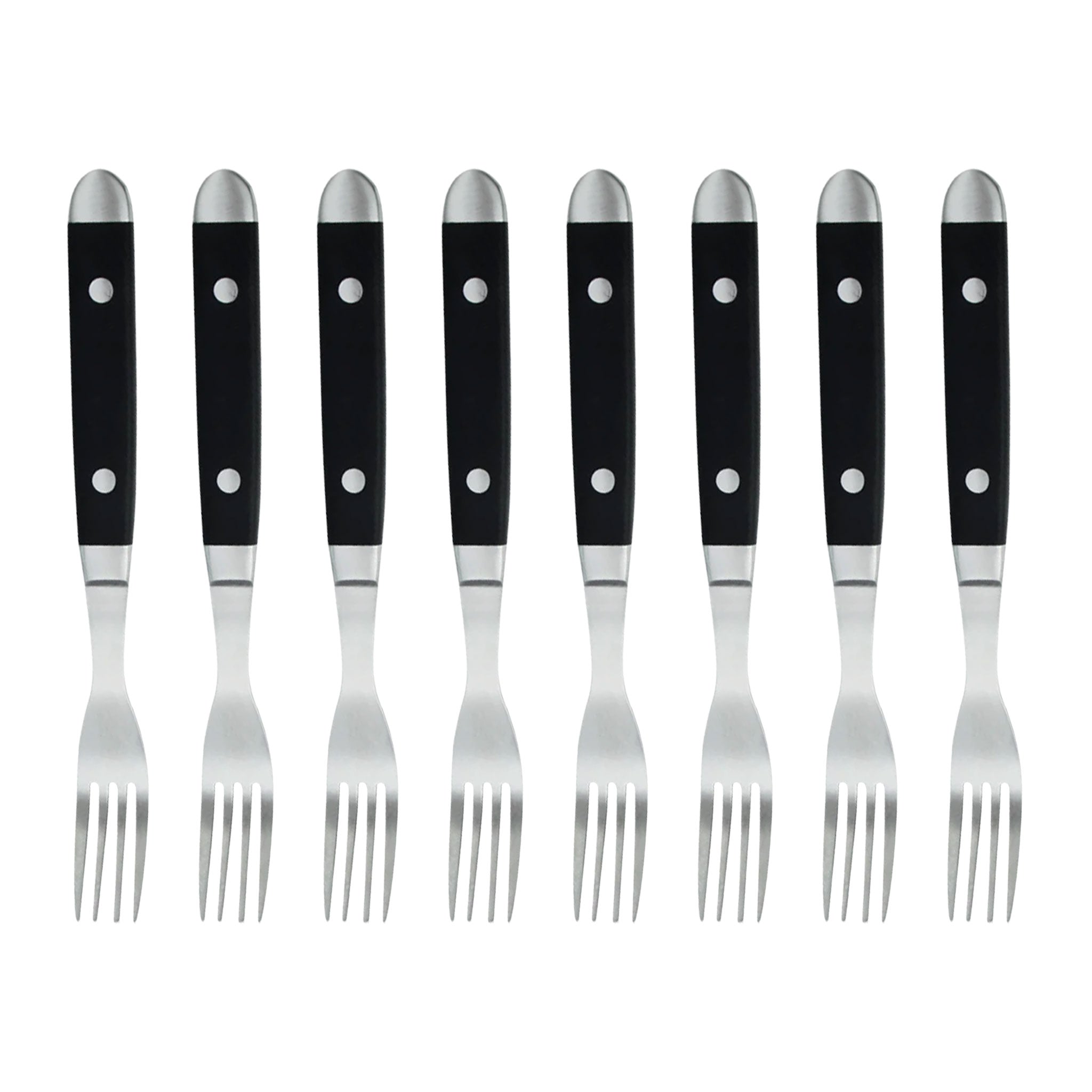 4/6/8-Piece Stainless Steel Steak Knife & Fork Set – Polished Handle Tableware
