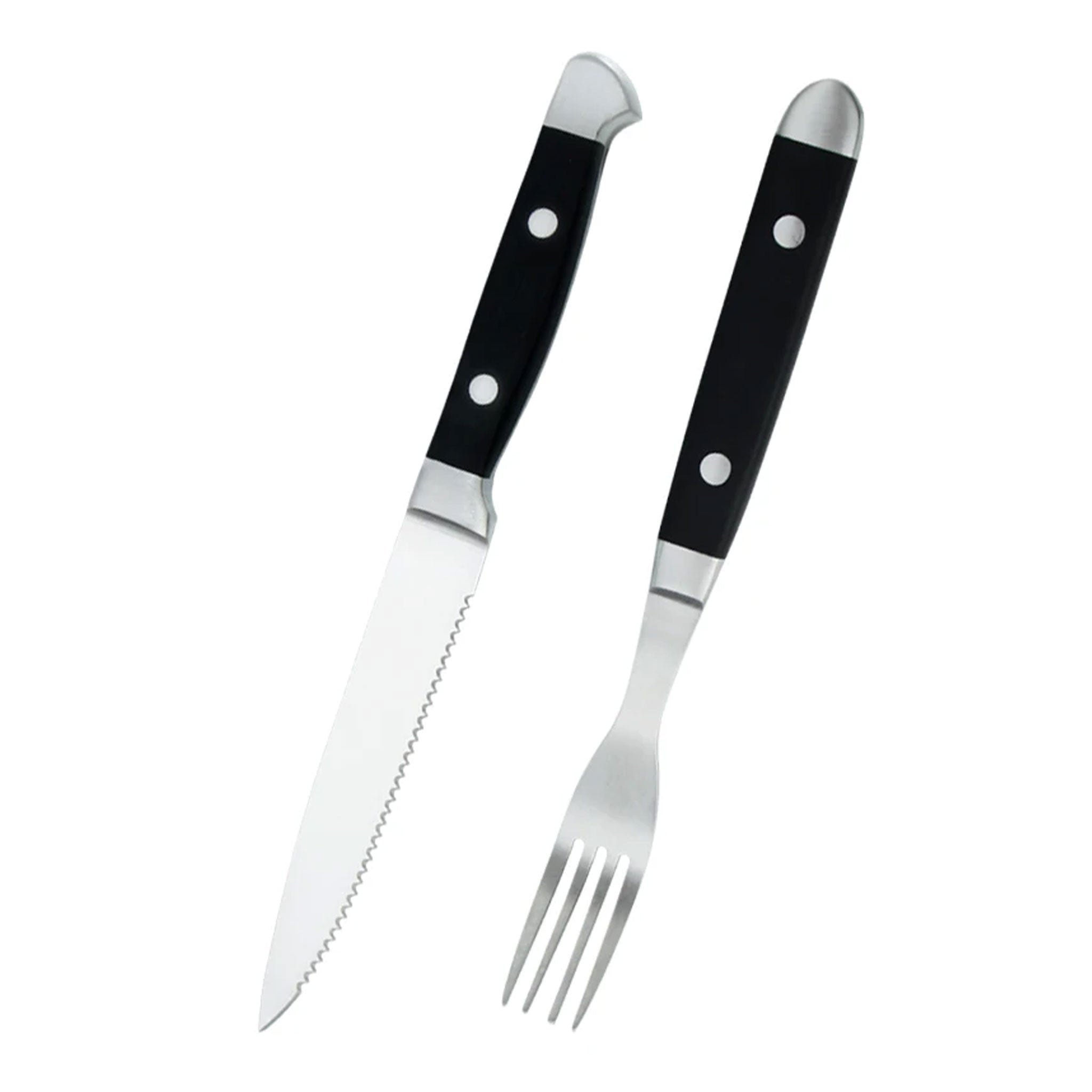 4/6/8-Piece Stainless Steel Steak Knife & Fork Set – Polished Handle Tableware