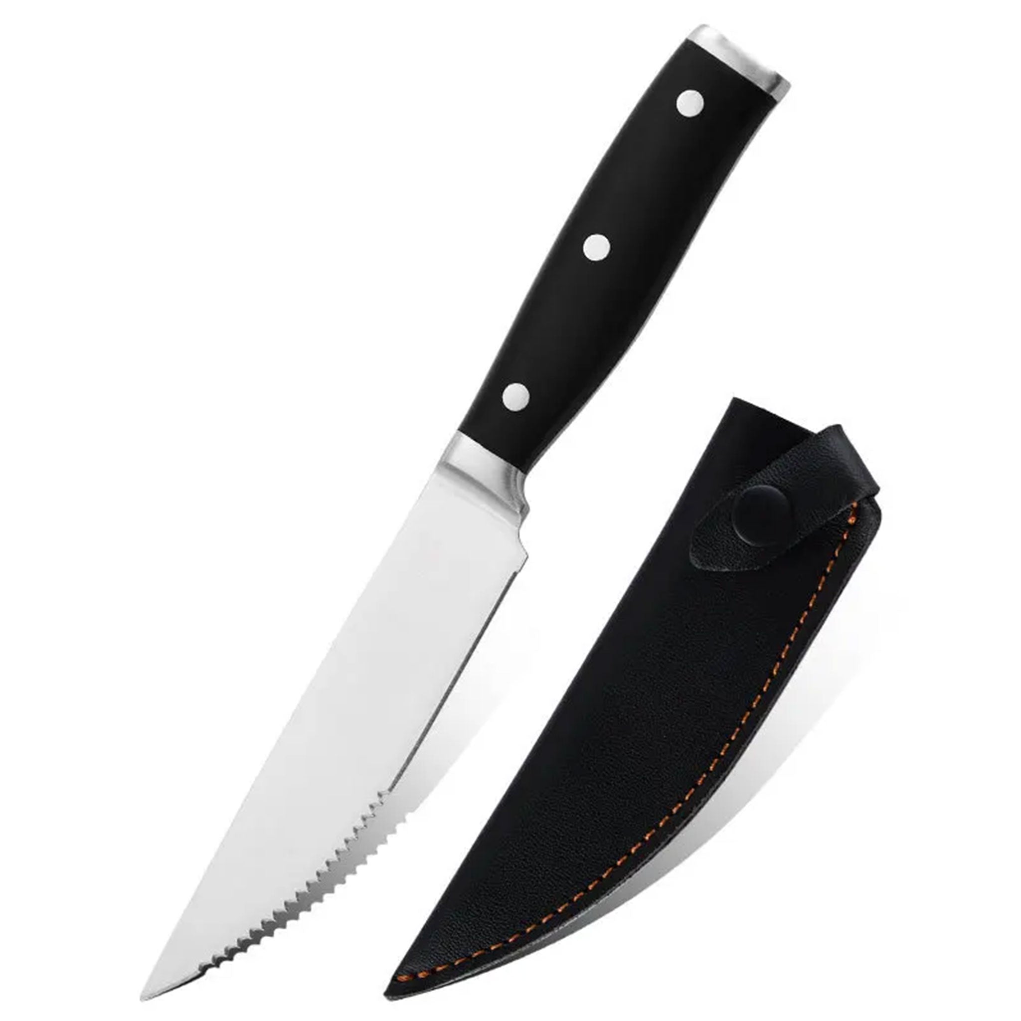4/6/8-Piece Stainless Steel Steak Knife Set – Polished Handle BBQ & Kitchen Knives