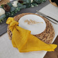 4 PCS Edge Sewing Cloth Napkins Sage Green Pure Cotton Fabric 40x40cm Soft Dinner Tea Towel Home Kitchen Rustic Wedding Decor - Wiktra