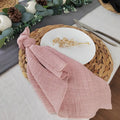 4 PCS Edge Sewing Cloth Napkins Sage Green Pure Cotton Fabric 40x40cm Soft Dinner Tea Towel Home Kitchen Rustic Wedding Decor - Wiktra