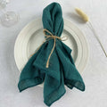 4 PCS Edge Sewing Cloth Napkins Sage Green Pure Cotton Fabric 40x40cm Soft Dinner Tea Towel Home Kitchen Rustic Wedding Decor - Wiktra