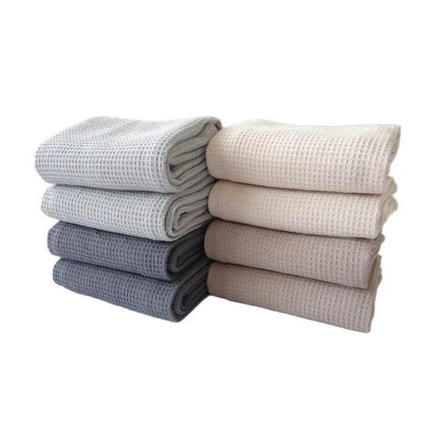 4 Pieces Waffle Weave Cotton Kitchen Towel,45x65cm Large Dinner Plate Hand Towel,Cloth Napkins,Ultra Soft Absorbent Dish Rags - Wiktra