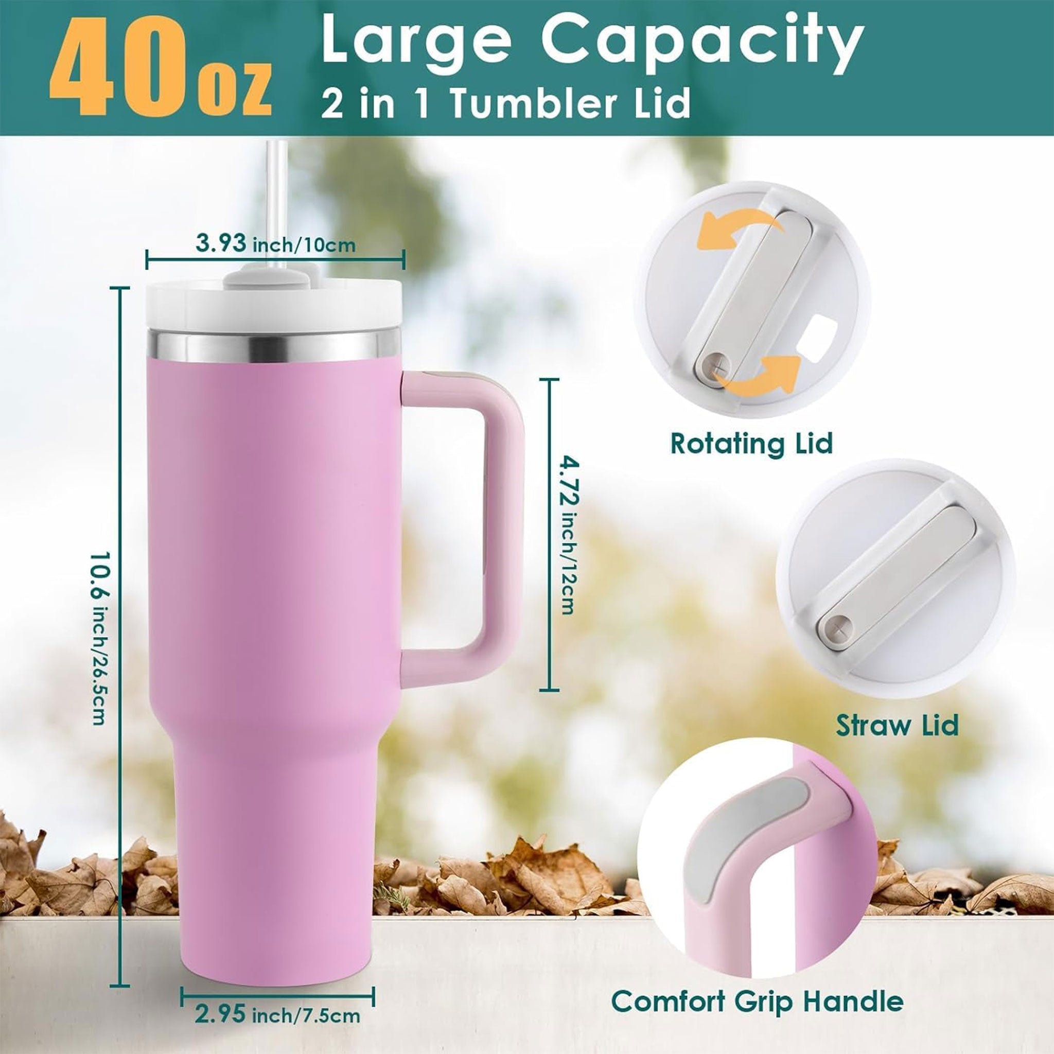 40oz Stainless Steel Insulated Tumbler