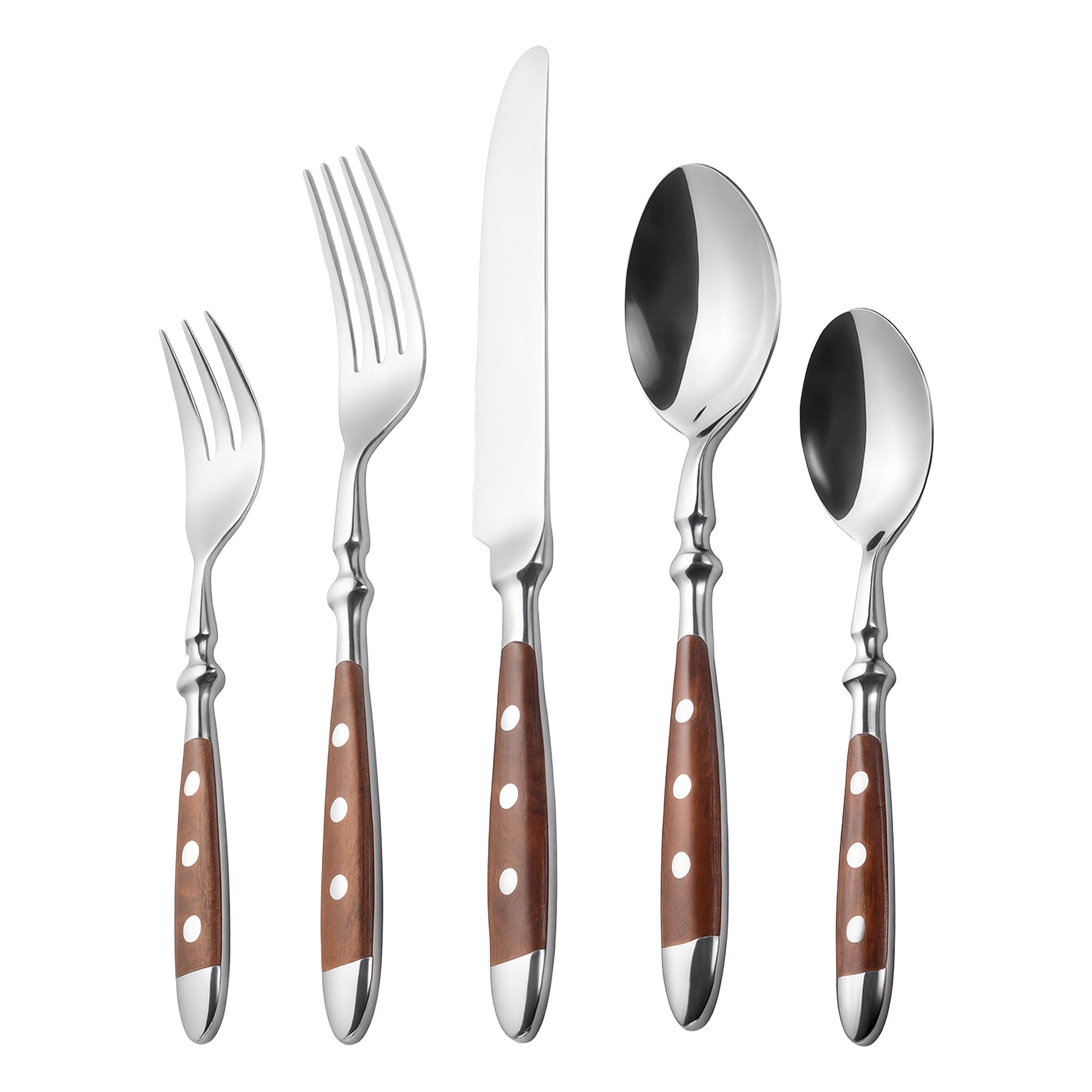 430 Stainless Steel Brown Cutlery Set