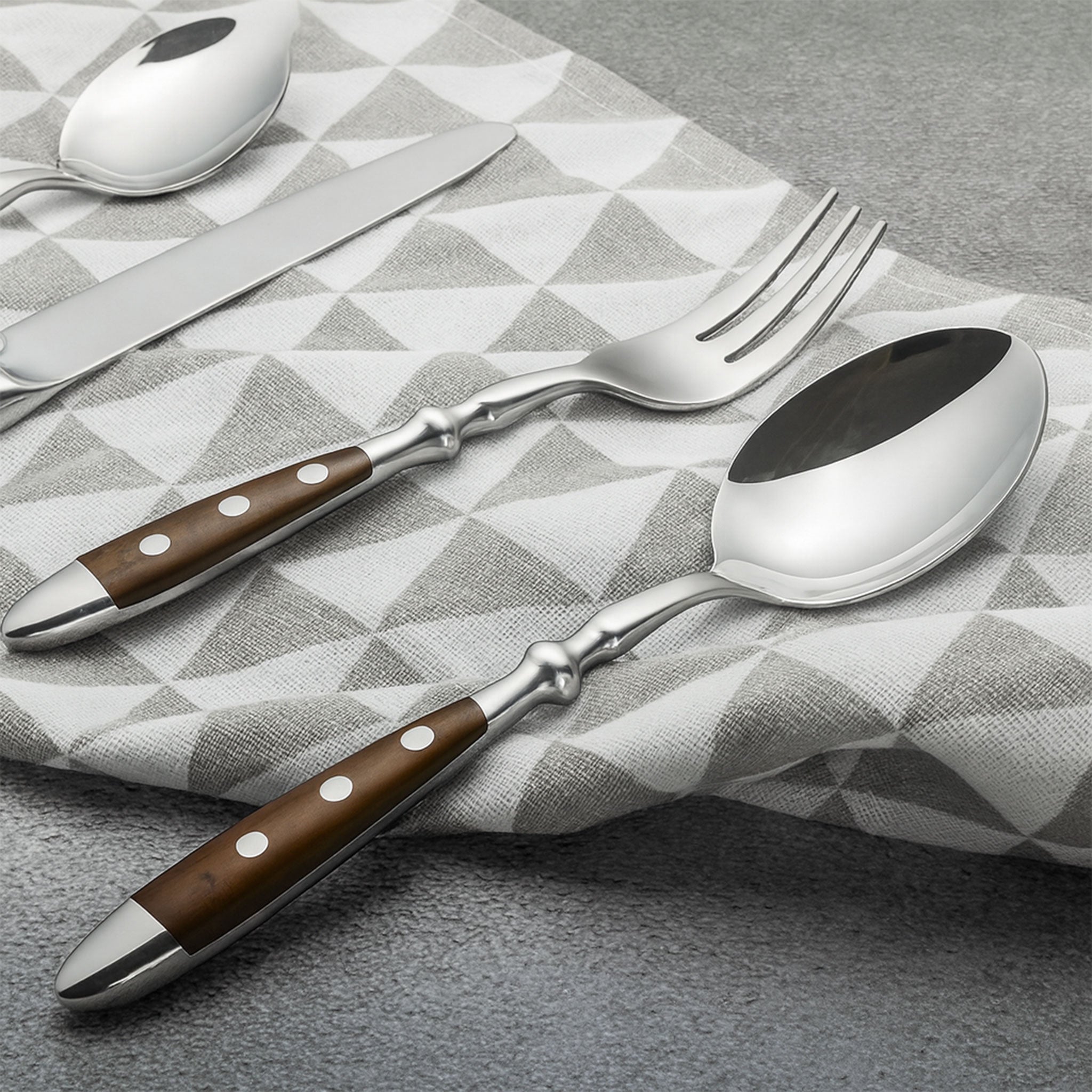 430 Stainless Steel Brown Cutlery Set