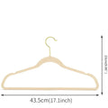 43CM Seamless Flocking New Golden Hook Flocking Hanger Dry and Wet Wardrobe Storage Adult Magic Hanger wiktra