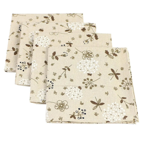 4PCS 40x40CM Floral Printed Cloth Napkins Japanese Style Dinner Dish Towel Wedding Restaurant Bar Table Mat serviette de table wiktra