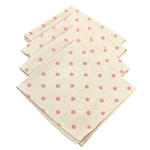 4PCS 40x40CM Floral Printed Cloth Napkins Japanese Style Dinner Dish Towel Wedding Restaurant Bar Table Mat serviette de table