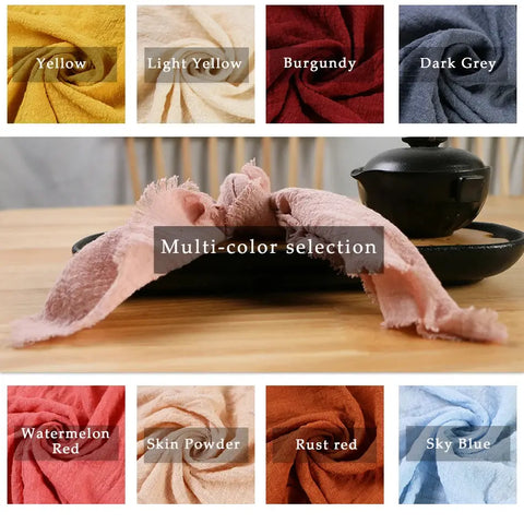 4PCS 45X45cm Etheral Wedding Gauze Napkins Cloth Napkin Tableware Towel Table Decor Accessories for Dinner Party - Wiktra